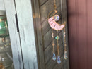 Celestial Moon and Stars Sun Catcher, Rose Quartz or Amethyst FB2265 ✨