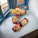 Purple Haze Lavender Smudge Wand w/ Wildflower + Rose Petals Smudge Stick 4in FB2184 🌼