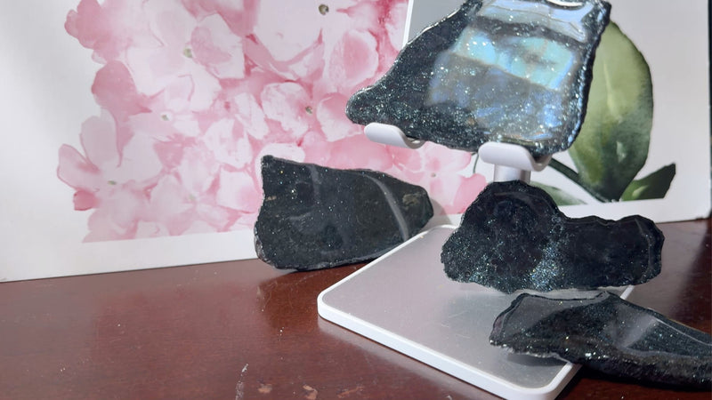 Specular Hematite Glossy Slabs, Thousands of Pinpoints of Light FB2233 🖤