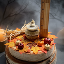 Zebra Calcite Jack O'Lantern Pumpkin with Hat FB3105