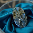 Carved Jasper Mermaid / Goddess with Velvet Pouch FB2025 🧜