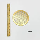 Flower of Life Golden Brass Crystal Grid Base FB1102 🌿