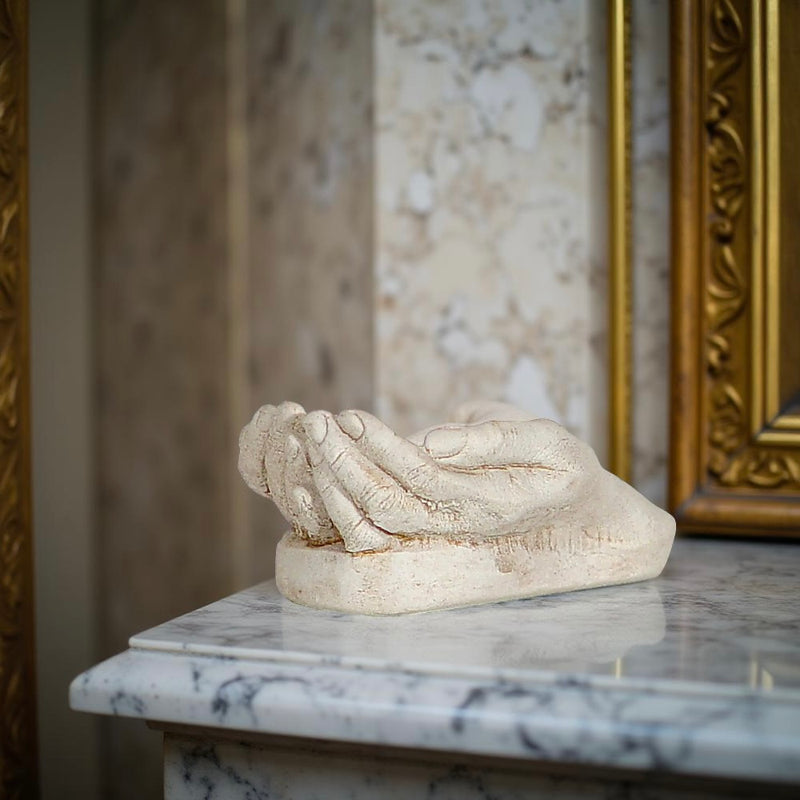 Prayerful Hands, Chips, Tumbled stones holder, Gypsum FB1285 🌼