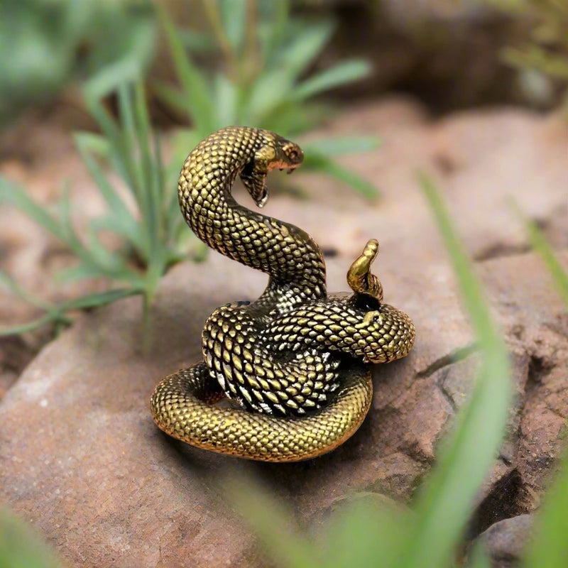 Brass Python Totem / Spirit Animal Mini Figurine FB1784 🐍