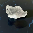 Long Hair Clear Quartz Cat Carving Totem / Spirit Animal FB3101 🐈