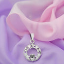 Sterling Silver Celtic Claddagh Pendant FB3179 💖