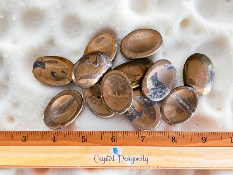 Pyrite Worry Stones, prosperity, success, abundance FB2100 💎