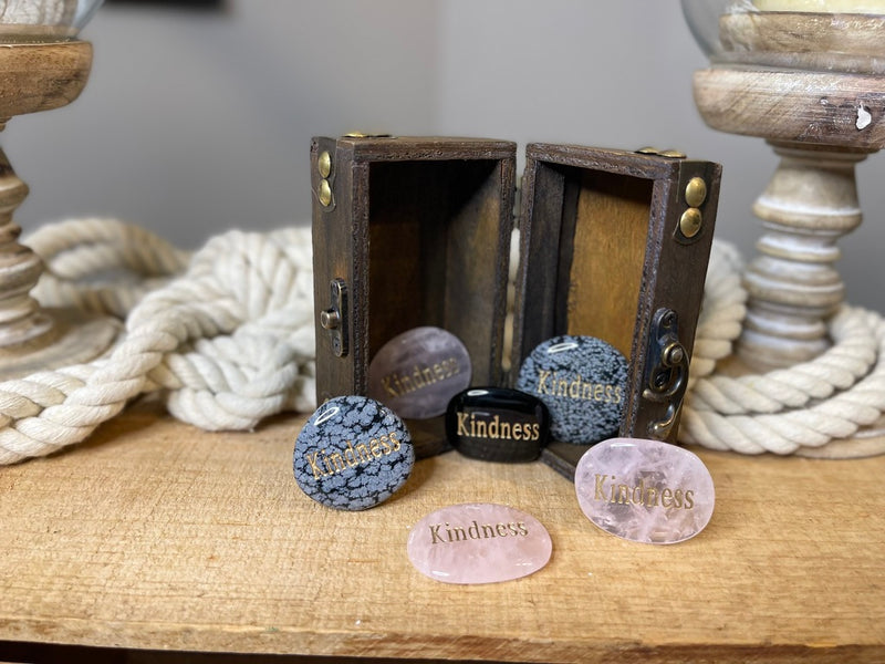 KINDNESS Wordstone Totem / Spirit Stone Engraved on Assorted Gemstones