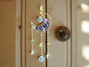 Celestial Moon and Stars Sun Catcher, Rose Quartz or Amethyst FB2265 ✨