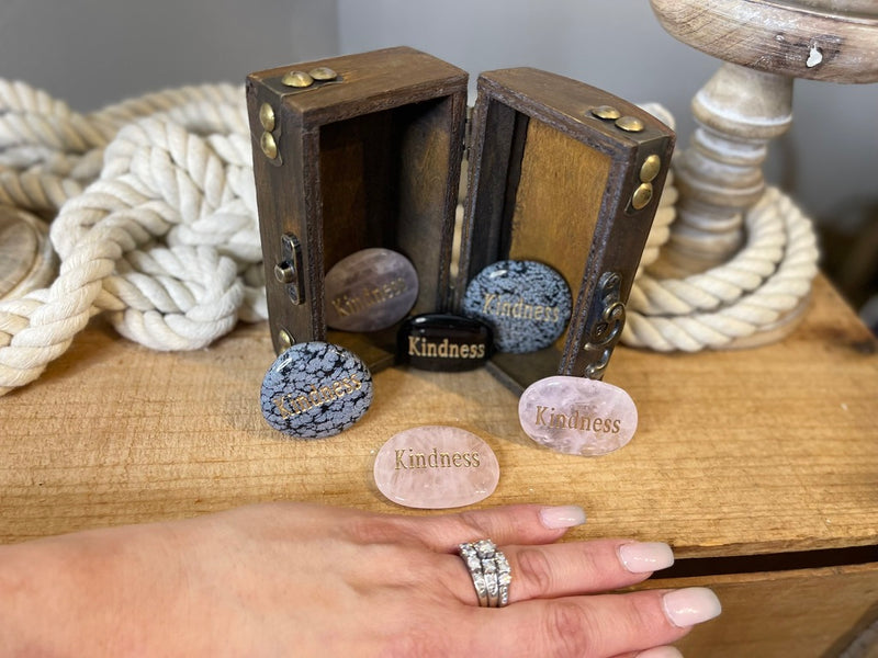 KINDNESS Wordstone Totem / Spirit Stone Engraved on Assorted Gemstones
