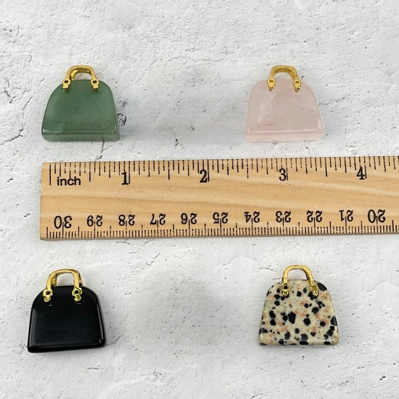 Crystal Gemstone Mini Purses with Gold Tone Handles FB2148 👜
