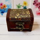 Wood Treasure Chest with Floral Inlay FB1662 🌸