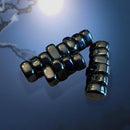 Magnetic Hematite Tumbled Stones, Rainbow Aura and Classic Silver 💙