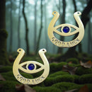 Brass Horseshoe with Evil Eye Protection FB1955 🐎