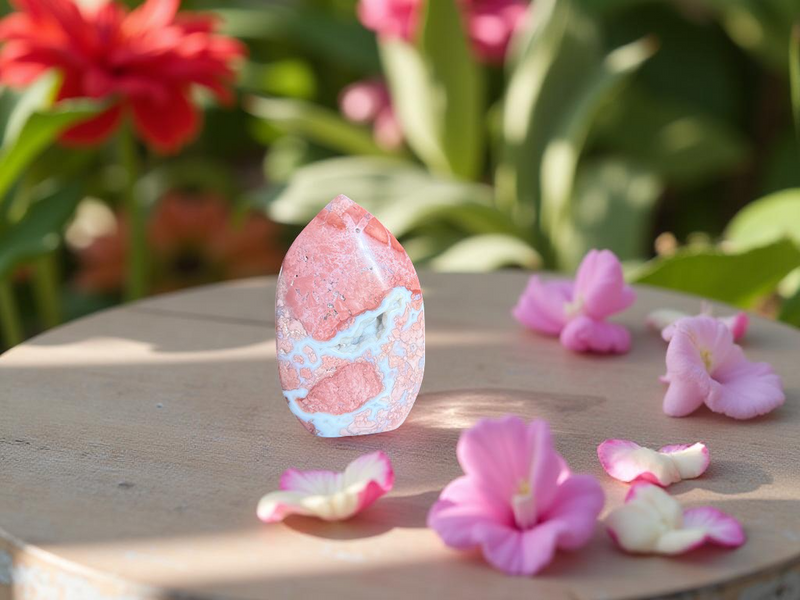 Cotton Candy Agate Tear Drop Polished Free Form FB3023 💜