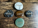 LEARN Wordstone Totem / Spirit Stone Engraved on Assorted Gemstones