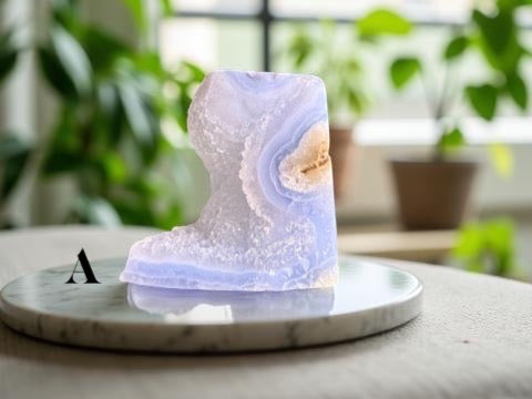 Blue Lace Agate Druzy Free Form Pieces FB1956 💙