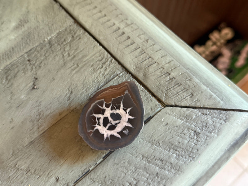Septarian  Dragon Stone Polished Nodule Slab for balance and tranquility FB1746 💛