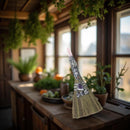 Rose Quartz Top Broom / Besom with Raven Charm FB3175 🧹