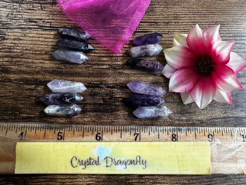 Amethyst Chevron Mini Double Terminated Points from Brazil FB2364