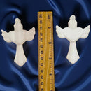 Selenite Cross with Winged Heart  FB2723 🪽