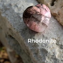 Brecciated Jasper, Rhodonite, or Amethyst Chevron Puffy Pocket Hearts FB1427 💜