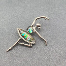 Abalone Shell Silver Tone Ballerina Brooch 🦢 FB2711