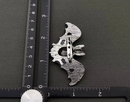 Abalone Shell Silver Tone Bat Pendant /  Brooch 🧚 FB1733