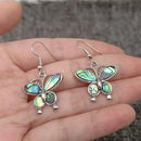 Abalone Butterfly Dangle Earrings 💚💦💚 FB2712