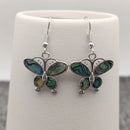 Abalone Butterfly Dangle Earrings 💚💦💚 FB2712