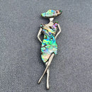 Abalone Shell Silver Tone Fashion Lady Brooch 🦢 FB2907