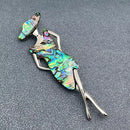 Abalone Shell Silver Tone Fashion Lady Brooch 🦢 FB2907