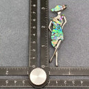 Abalone Shell Silver Tone Fashion Lady Brooch 🦢 FB2907