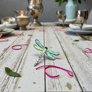 Abalone Shell Silver Tone Moonlit Wing Dragonfly Brooch 🧚 FB2078