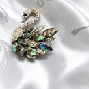 Abalone Shell Silver Tone Swan 🦢 FB1759