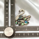 Abalone Shell Silver Tone Swan 🦢 FB1759