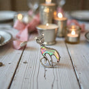 Abalone Shell Silver Tone Cool Cat on Branch Brooch  FB2178