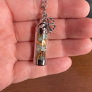 Abundance Spell Jar Crystal Amulet Charm / Pendant FB3166 🧹