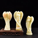 Afghan Jade Large Curved Wing Angel Figurine FB2974 🍃🌕🍃