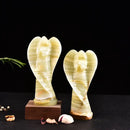 Afghan Jade Large Curved Wing Angel Figurine FB2974 🍃🌕🍃