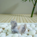 Agate Drusy Cat Figurine Carving - Animal Totem - Spirit Animal FB2603 🪷