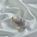 Agate Drusy Elephant Figurine - Totem Animal, Spirit Animal FB1798 🐘