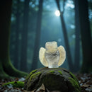 Agate Drusy Owl Figurine Carving - Animal Totem - Spirit Animal FB2163 🦉