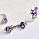 Amethyst or Citrine White Bronze Comfortable Adjustable RingFB1895 🌕🪭🌕