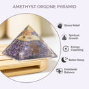 Amethyst Orgone / Orgonite with Copper Spiral Pyramid FB3343 🪽