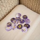 Amethyst Polished & Etched Rune Set FB1335 💜