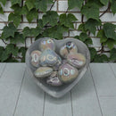 Angel Aura White Howlite Small Puffy Hearts for awareness and calm FB2382