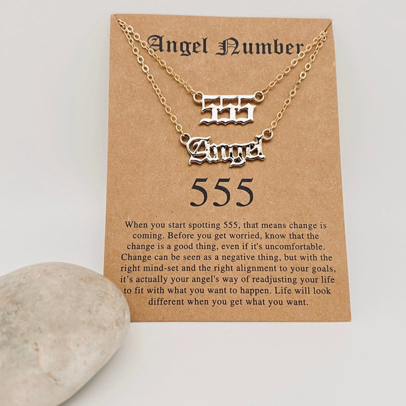 Angel Numbers Necklace FB2519 🪽💗🪽