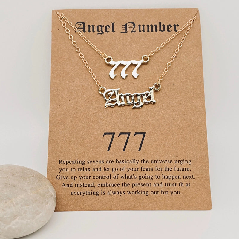 Angel Numbers Necklace FB2519 🪽💗🪽
