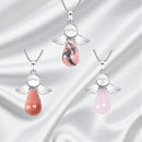 Angel Teardrop Stone Necklace FB1389 🪽